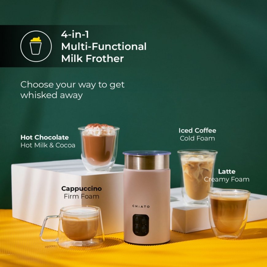 CHiATO milkPLAY automaatne-elektriline piimavahustaja - kreemjas