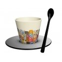Cup with saucer and spoon Itotal Stay Pawsitive, 90ml Cup with saucer and spoon Itotal Stay Pawsitive, 90ml