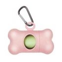 Dog waste bags (15 pcs) with pink dispenser Dog waste bags (15 pcs) with pink dispenser