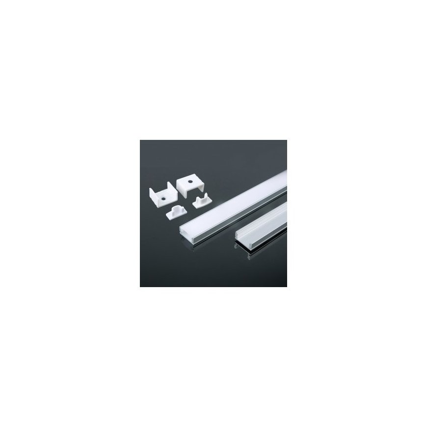 V-TAC LED Strip Profile, aluminum, 2000x17.2x15.5mm, white color. – 2
