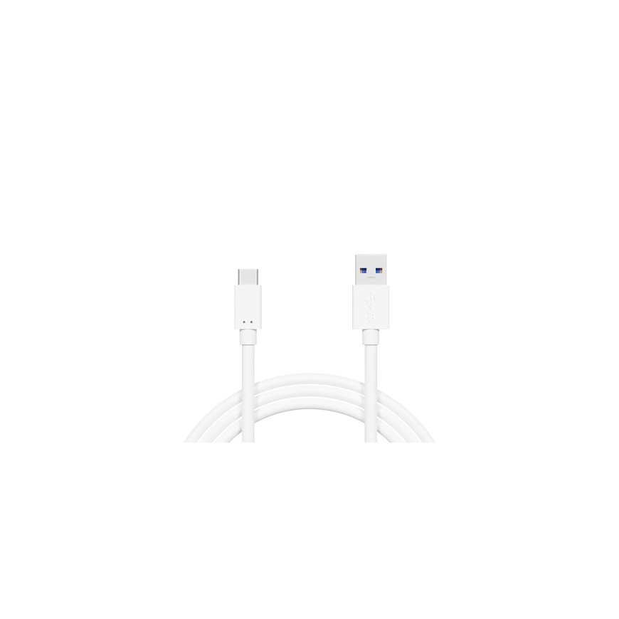 USB 3.0 A - USB-C - 1m kaapeli - Valkoinen
