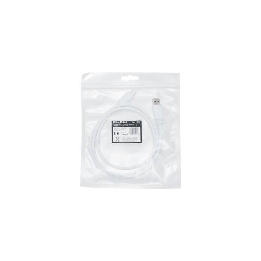 USB 3.0 A - USB-C - 1m kaapeli - Valkoinen – 2