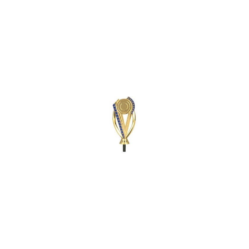 Detail General plastic figure - blue gold with a spot for a 50mm or 25mm emblem