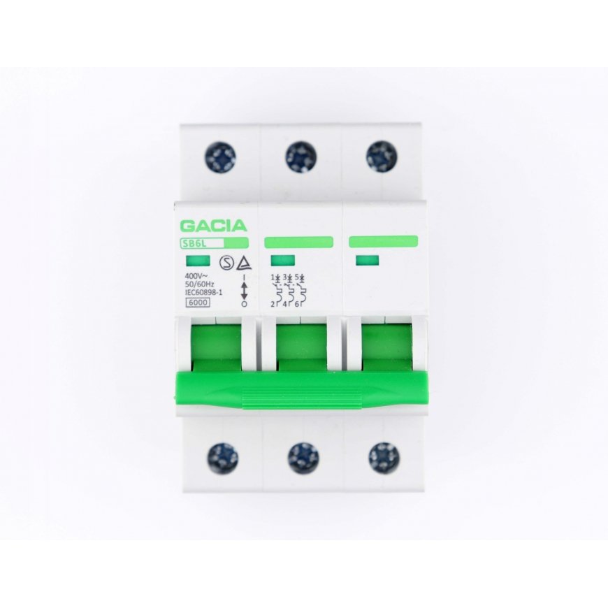 Automaatne lüliti, 6kA, B, 3 pooli, 16A GACIA SB6L B 3P 16A – 2
