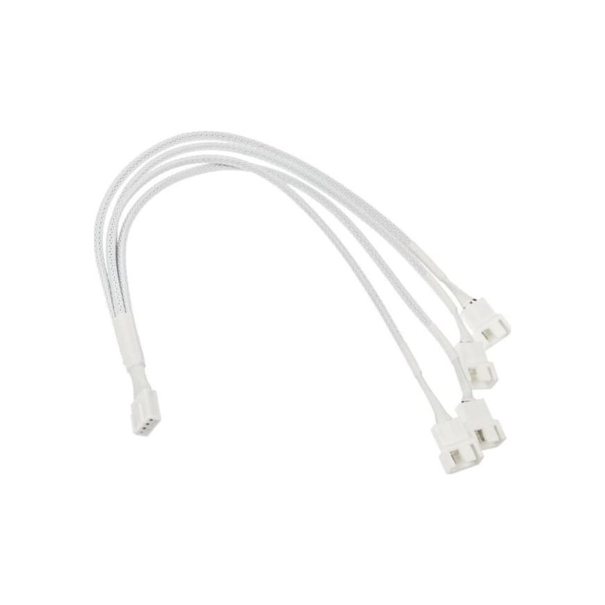 Kolink 1-4 PWM Fan Splitter Cable - 35 cm, Braided, White – 2
