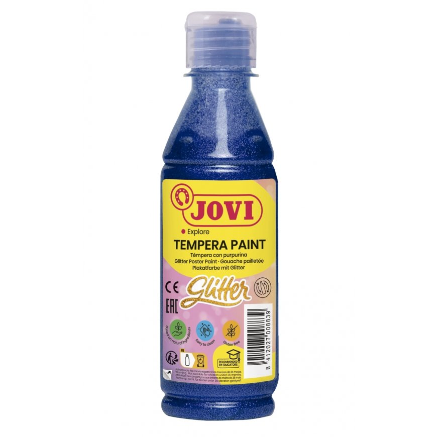 JOVI Tempera Paint, 250ml, Light Blue, Glossy – 2