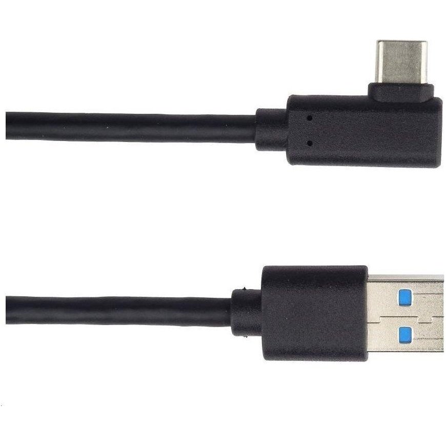 PREMIUMCORD USB kabelis, tipa C/M, sulenkta