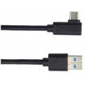 PREMIUMCORD USB kabelis, tipa C/M, sulenkta savienojuma 90° - USB 3.0 A/M, 1m PREMIUMCORD USB kabelis, tipa C/M, sulenkta savienojuma 90° - USB 3.0 A/M, 1m