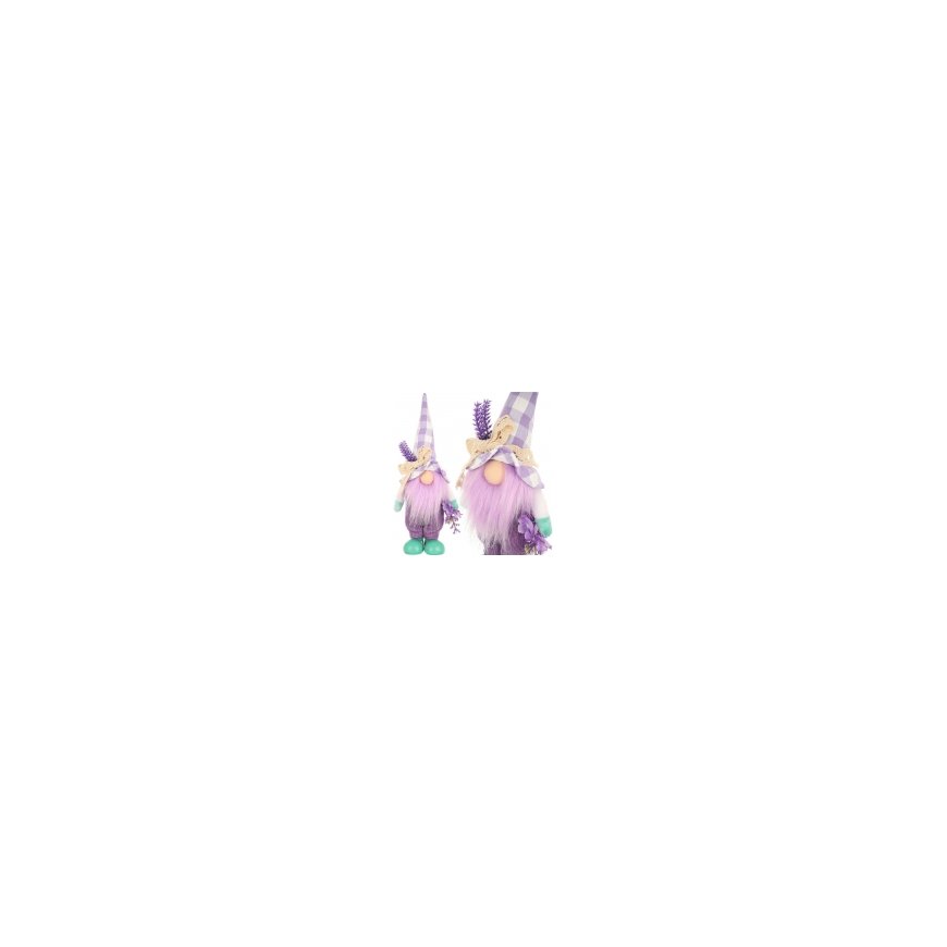 Saska Garden gnome 25 cm with lavender BOY SPRING POT
