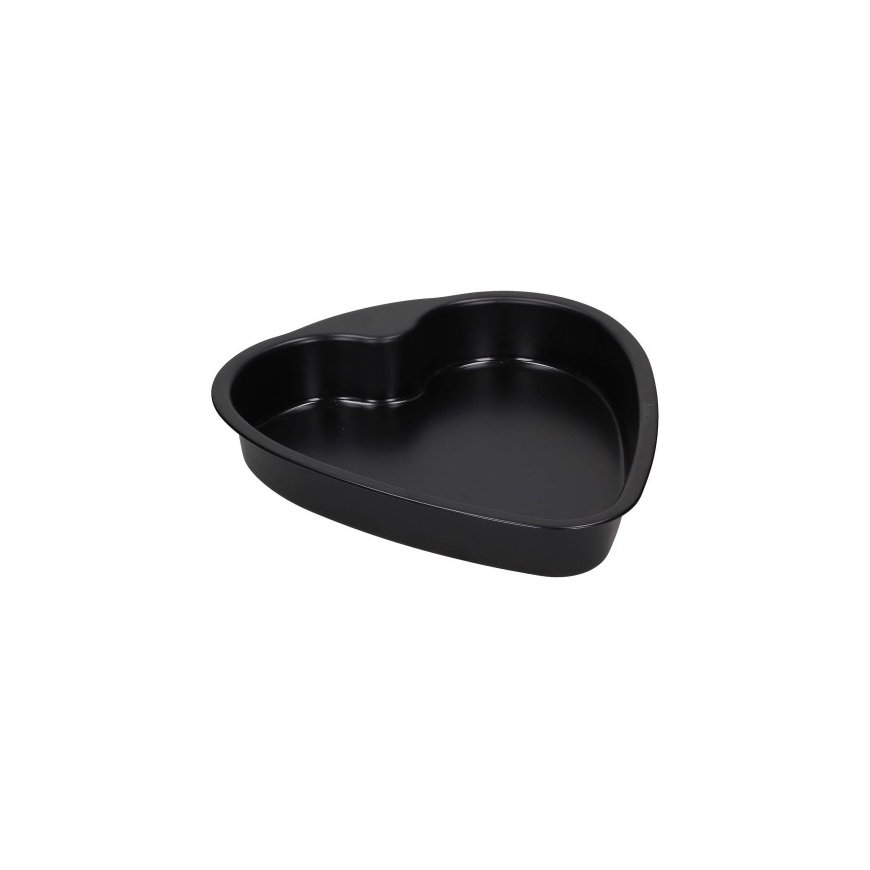 SNB Heart-Shaped Baking Tin Non-Stick Black