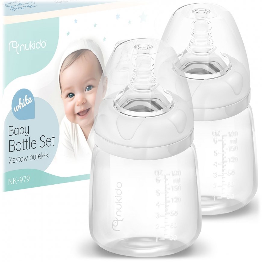 PP Full Bottle Set 2 Pieces Nukido 0+, 180 ml – 2