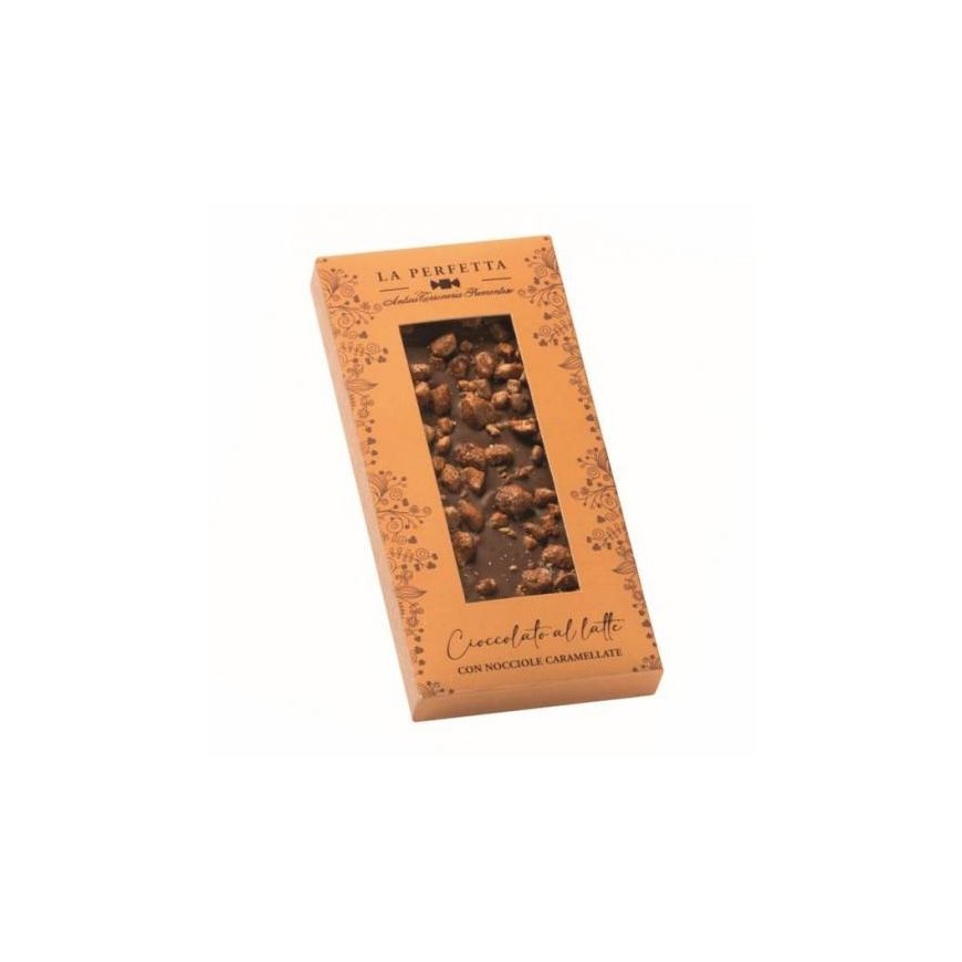 Antica Torroneria Piemontese Chocolate "La Perfetta" milk chocolate tablet with caramelized hazelnuts 85g