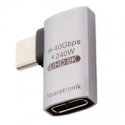 Spacetronik USB-C ir USB-C USB4 8K 90 laipsnių adapteris SPU-A20 Spacetronik USB-C ir USB-C USB4 8K 90 laipsnių adapteris SPU-A20