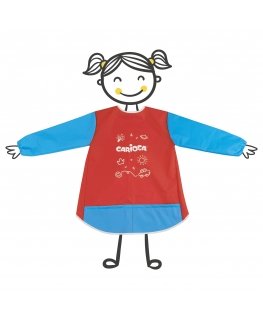 Carioca Apron Waterproof 5-8 y/o värvimispõll Lapsed Sinine, Punane