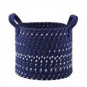 Blue Woven Basket, 22x22x18 cm, navy blue Blue Woven Basket, 22x22x18 cm, navy blue