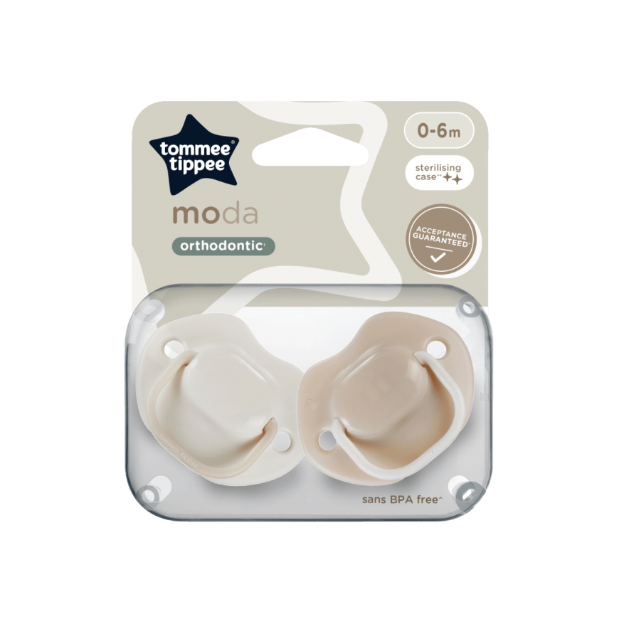 TOMMEE TIPPEE silikonis mierinātājs MODA 0-6 mēn., 2 gab., 43338499