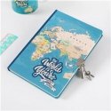 Itotal Diary Blue Maps, A5, with Lock Itotal Diary Blue Maps, A5, with Lock