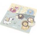 Viga Toys Wooden Puzzle Animals with Pegs