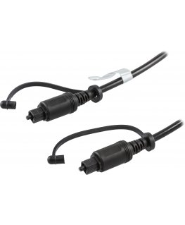Deltaco TOTO-2 garso kabelis 2 m „Toslink“ Juoda