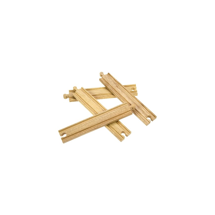 Big Jigs Bigjigs Rail Ilgi tiesūs bėgiai 21 cm 4 vnt.