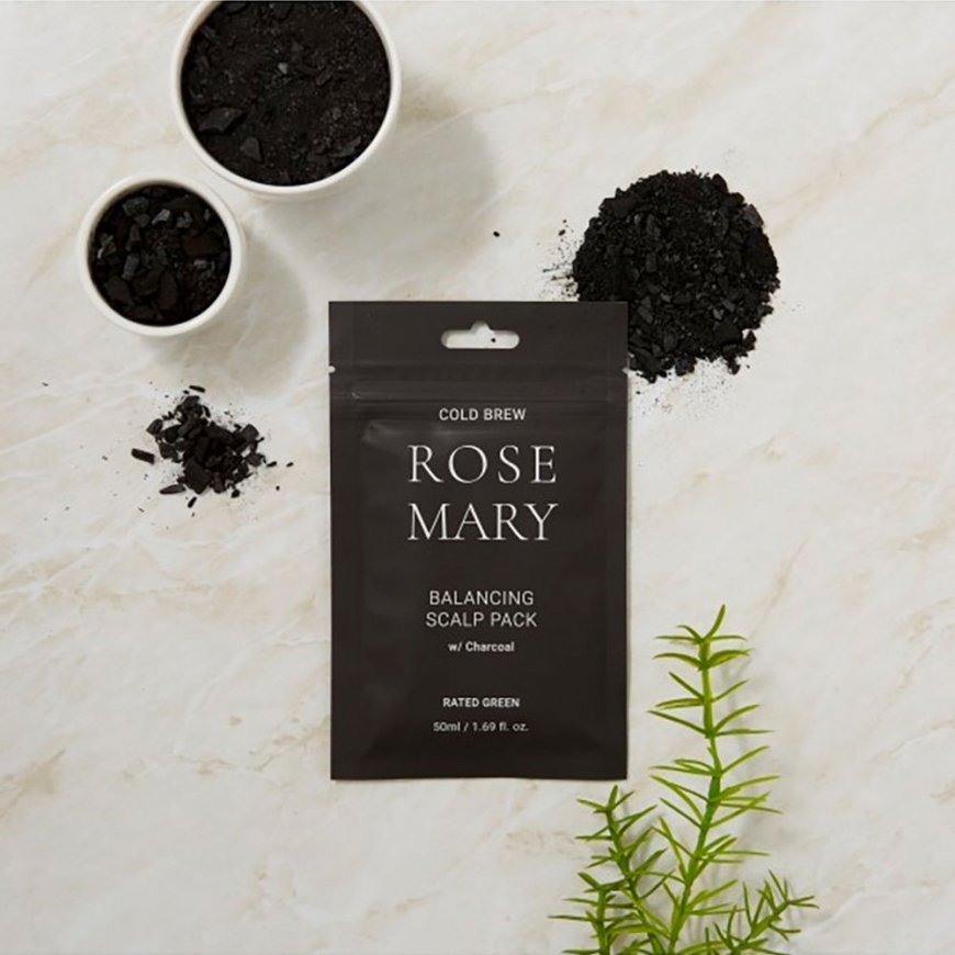 Rated Žalias "Rated Žalias Cold Brew Rosemary Balancing Scalp" Atkuriamoji plaukų kaukė riebiems plaukams 50ml