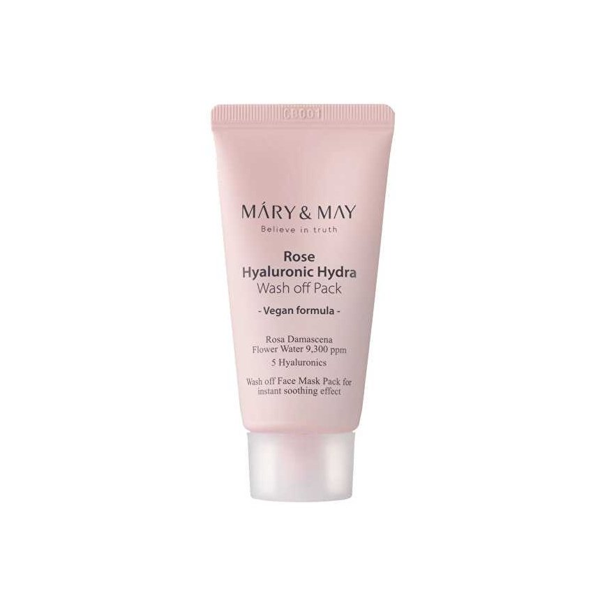 MARY & MAY Valomoji kaukė su rožių ir hialurono rūgštimi „Hydra Wash Off Pack“, 30 g – 2