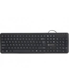 Powerton LIFE SLIM klaviatūra ar vadu (USB) US, melna