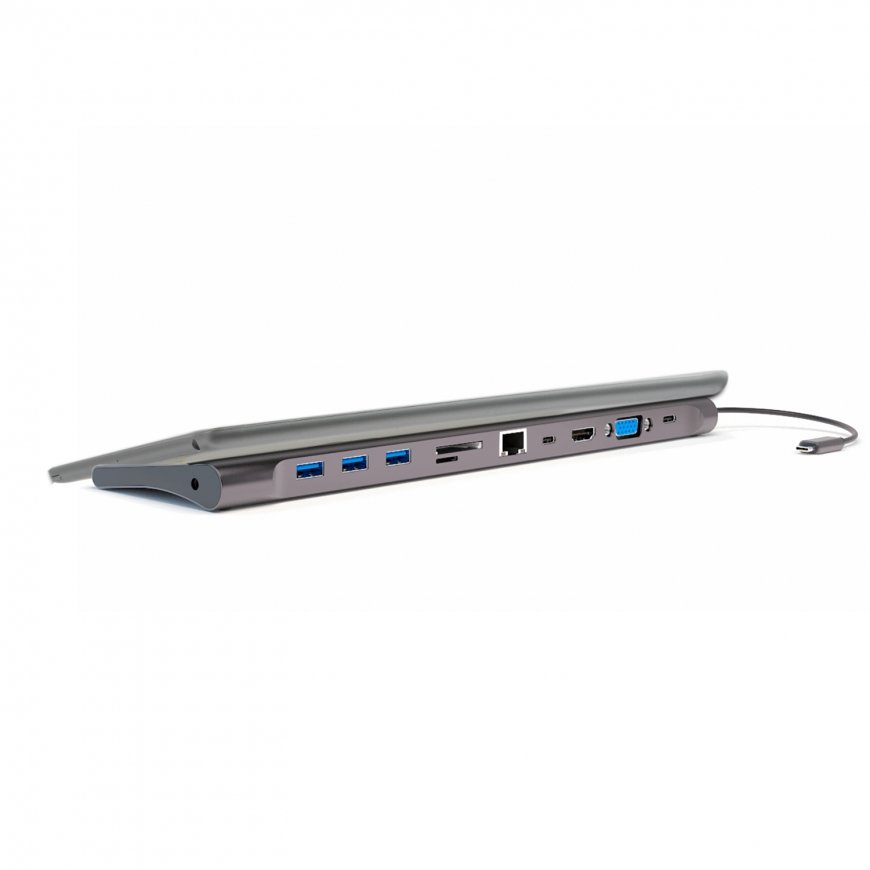 4smarts 11in1 USB 3.2 Gen 1 (3.1 Gen 1) Type-A + Type-C Grey – 4