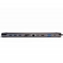4smarts 11in1 USB 3.2 Gen 1 (3.1 Gen 1) Type-A + Type-C Pilka