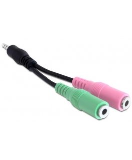DeLOCK 3.5mm/2 x 3.5mm audio kabelis 0,12 m Daudzkrāsains