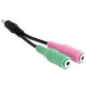 DeLOCK 3.5mm/2 x 3.5mm audiokaabel 0,12 m Mitmevärviline DeLOCK 3.5mm/2 x 3.5mm audiokaabel 0,12 m Mitmevärviline