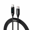 USB-C / USB-C Voltage PowerDisplay 100W PD cable 100cm black USB-C / USB-C Voltage PowerDisplay 100W PD cable 100cm black