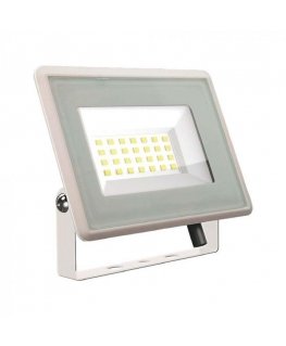 V-tac 20W LED spotlight, white casing, 6400K, with power supply