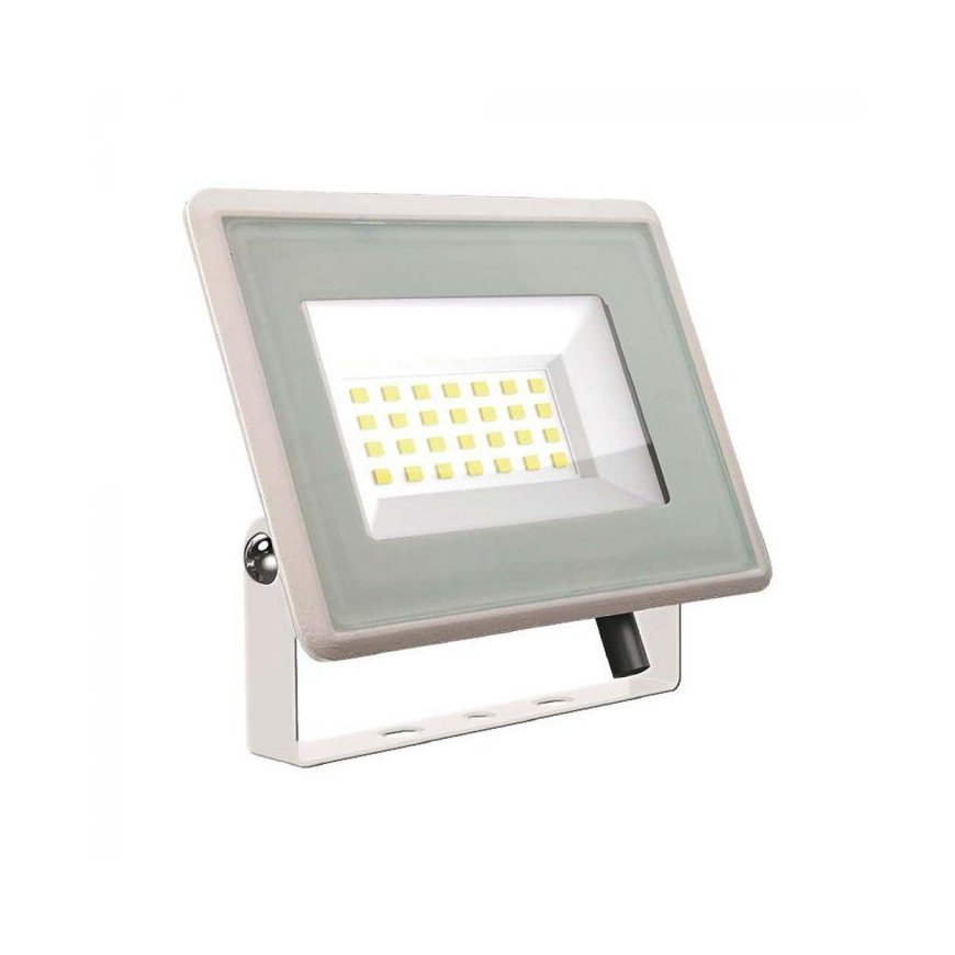 V-tac 20W LED spotlight, white casing, 6400K, with power supply