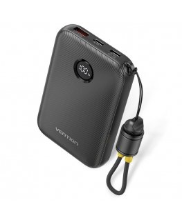 Vention FKAB0-C ārējais akumulators 10000 mAh Melns