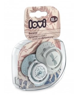 LOVI silicone dynamic pacifiers BOTANIC, 18 months+, 2 pcs., 22/875boy