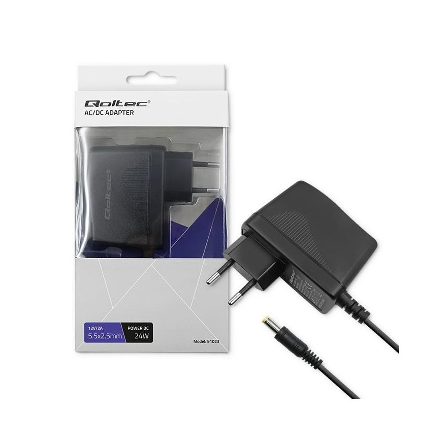 QOLTEC 51522 Qoltec muutuva vooluga adapter 27W 12V 2,25A 6,0 3,0 + toitekaabel