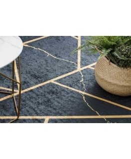 Stils Kilimēlis ARLEN MARBLE2 melnā krāsā glamour stilā 160x220 Hakano