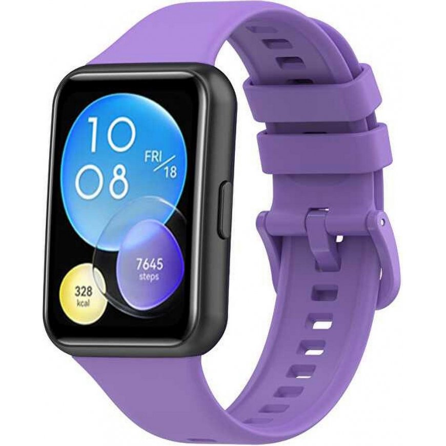 4Wrist silikonihihna, suunniteltu Huawei Watch FIT 2 Active -mallille - harmaa – 2