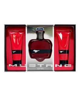 Set Ford: Mustang Red, Eau De Toilette, For Men, 100 ml + Mustan