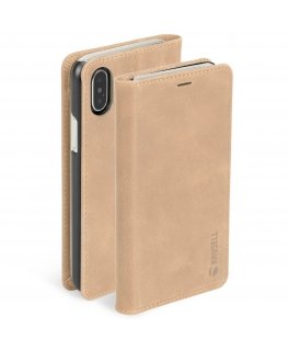 Krusell Sunne 4 Card FolioWallet mobiliojo telefono dėklas 16,5 cm (6.5") „Folio“ Rusvai gelsvas