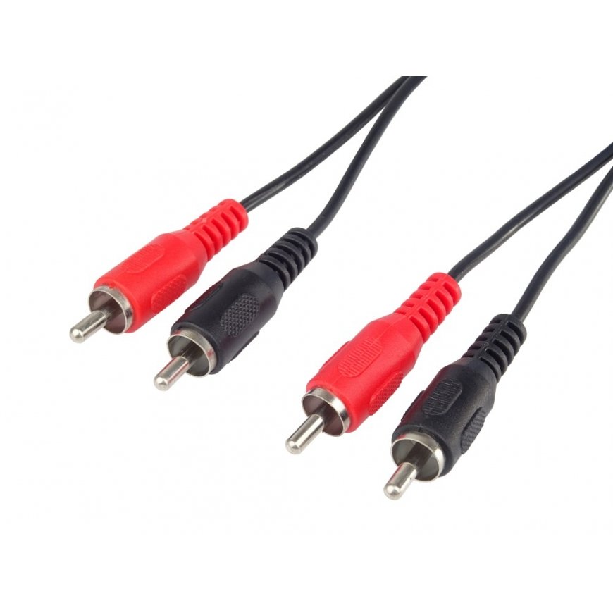 PremiumCord KJACKCMM2-5 audio cable 5 m 2 x RCA Black, Red