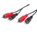 PremiumCord KJACKCMM2-5 audiokaapeli 5 m 2 x RCA musta, Punainen PremiumCord KJACKCMM2-5 audiokaapeli 5 m 2 x RCA musta, Punainen