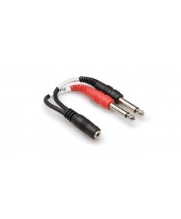 Hosa Technology YMP-434 audio kabelis 2 x 6.35mm 3.5mm TRS Melns