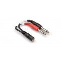 Hosa Technology YMP-434 garso kabelis 2 x 6.35mm 3.5mm TRS Juoda