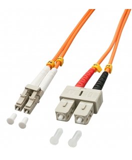 Lindy 10m OM2 LC - SC Duplex InfiniBand/fibre optic cable Orange