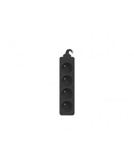 Lanberg PS0-04E-0100-IEC-BK удлинитель 1 m 4 розетка(и) Для помещений Черный