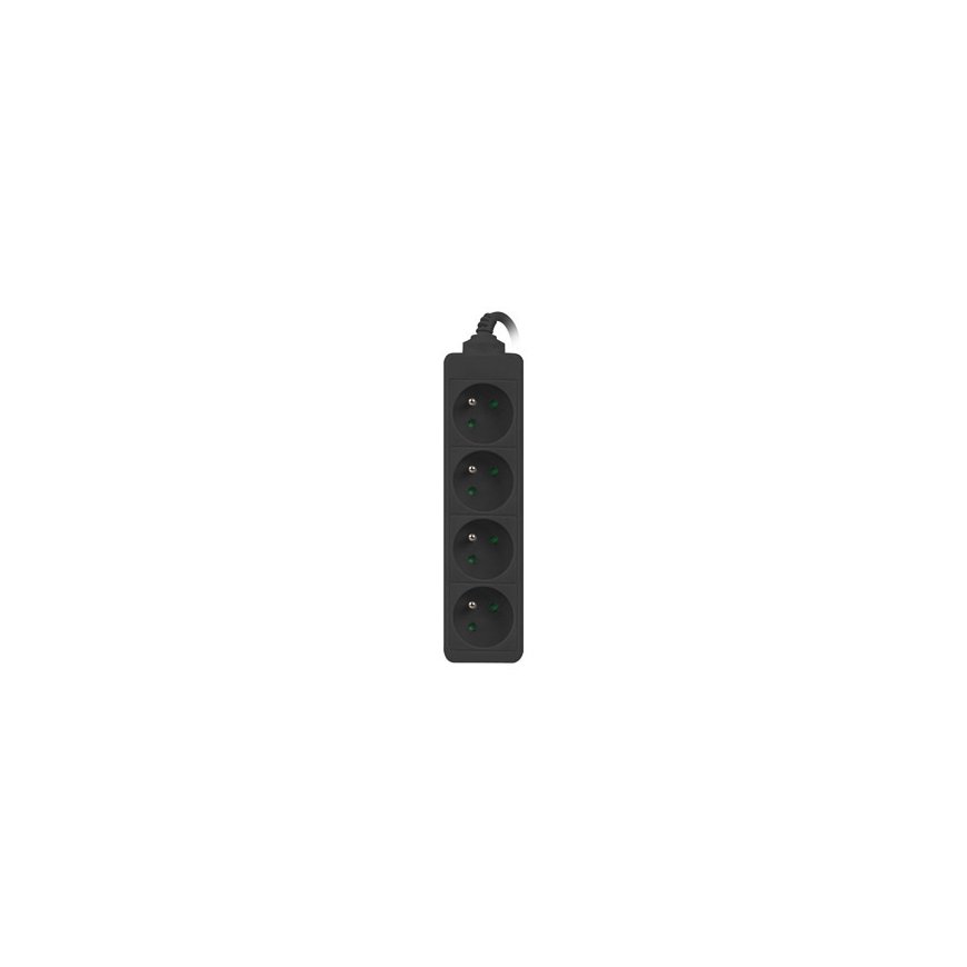 Lanberg PS0-04E-0100-IEC-BK pagarinātājs 1 m 4