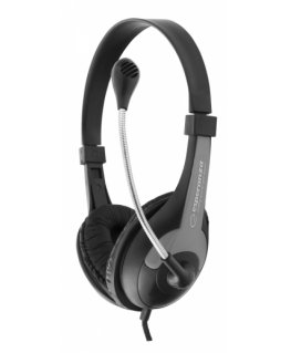 Esperanza EH158K headphones/headset Wired Head-band Calls/Music Black, Grey