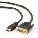 Gembird 3m, HDMI/DVI, M/M DVI-D Melns Gembird 3m, HDMI/DVI, M/M DVI-D Melns